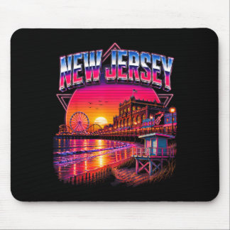 Tapis De Souris Nouveau Jersey Rétro Plage Coucher de Soleil Prome