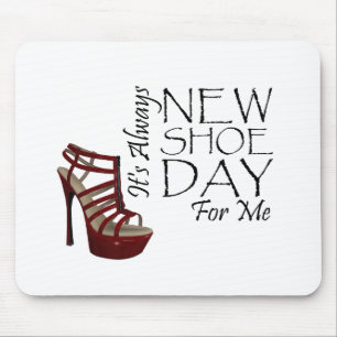 Tapis De Souris Nouveau jour de chaussure de PIÈCE EN T