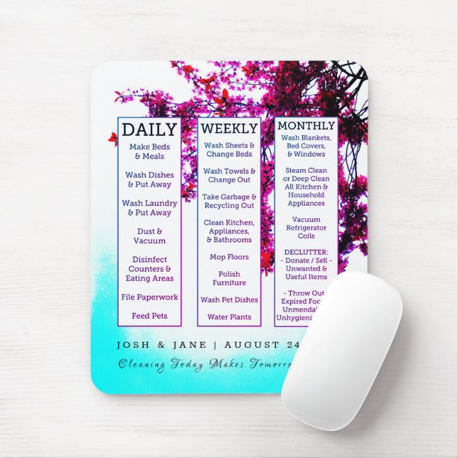 Tapis De Souris Nouveau ménage ménage calendrier mariage Date de m (Avec souris)