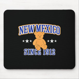 Tapis De Souris Nouveau-Mexique Établ. 1912, Nm Usa Ours en Peluch