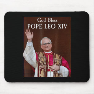 Tapis De Souris Nouveau Pape 2025 Dieu bénisse le Pape Leo Xiv
