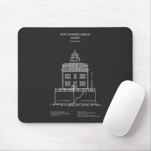 Tapis De Souris Nouveau phare de London Ledge - Connecticut - PD