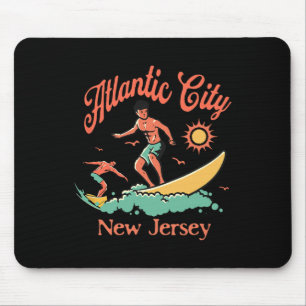 Tapis De Souris Nouveau Surfeur du New Jersey Atlantic City Nj Pla