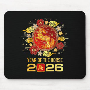 Tapis De Souris Nouvel An chinois 2026 Année du Cheval Bonne année