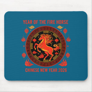Tapis De Souris Nouvel An chinois 2026 Année du Cheval de Feu