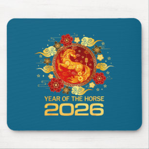 Tapis De Souris Nouvel An chinois 2026 Année du Cheval Nouvel An l