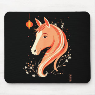 Tapis De Souris Nouvel An Chinois Cheval 2026 Minimal