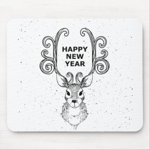 Tapis De Souris Nouvel An Noël aux Cerfs