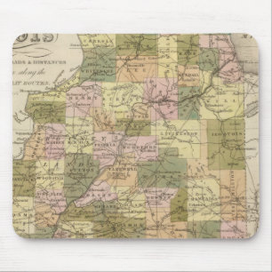 Tapis De Souris Nouvelle Carte De L'Illinois 2