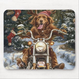 Tapis De Souris Nouvelle-Écosse Moto à chiens Noël