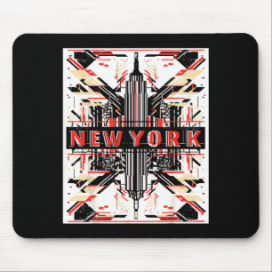 Tapis De Souris Nouvelle skyline punk grunge vintage rétro graffit