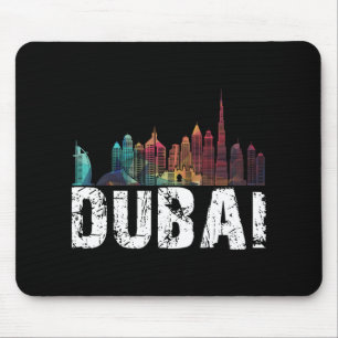 Tapis De Souris Nouvelle université de Dubaï Amour Skyline pour le