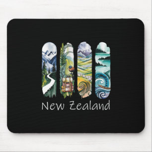 Tapis De Souris Nouvelle-Zélande Coup de pinceau Kiwi Souvenir de