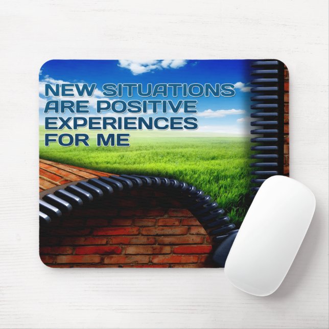 Tapis De Souris "Nouvelles situations" Motivation Affirmation (Avec souris)