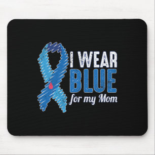 Tapis De Souris Novembre T1D Sensibilisation Ruban Bleu Pour Maman