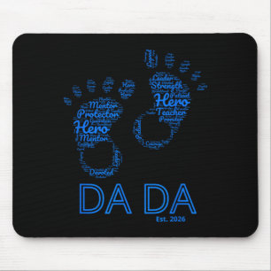 Tapis De Souris Nuage de mots Bébé Fête des Pères Dada 2026