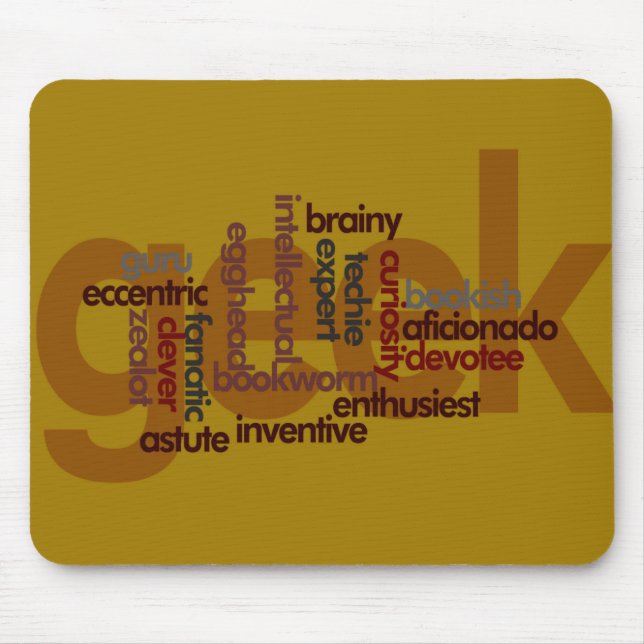Tapis De Souris Nuage Geeky drôle Mousepad de mot (Devant)
