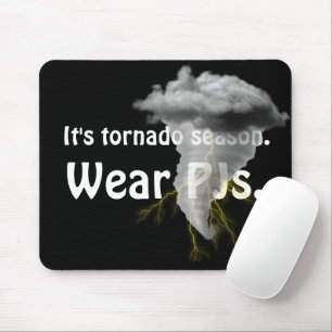 Tapis De Souris Nuage tornade orageux avec citation amusante