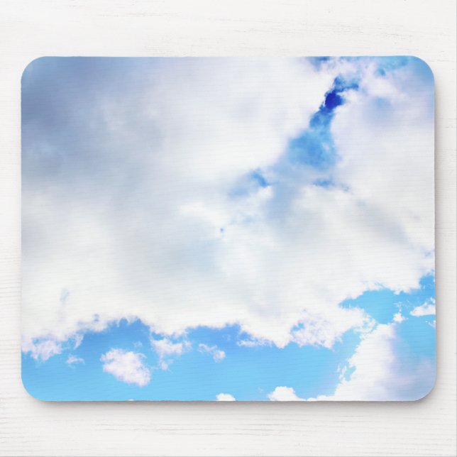 Tapis De Souris Nuages blancs et ciel bleu (Devant)