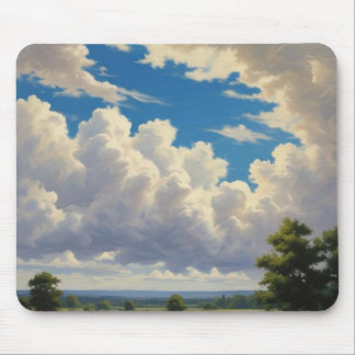 Tapis De Souris Nuages blancs et ciel bleu clair