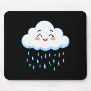 Tapis De Souris Nuages Blancs Goutte de Pluie Costume Noël Hallowe