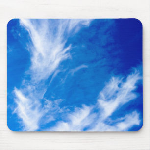 Tapis De Souris Nuages ​​délicats - Bleu