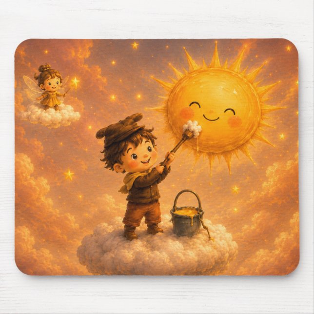 Tapis de souris Nuages Dorés (Devant)