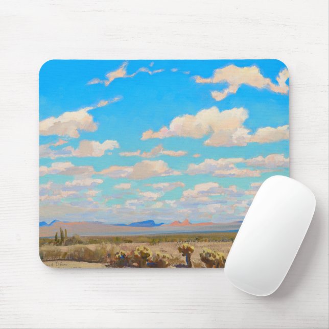 Tapis De Souris Nuages d'un après-midi d'été par Maynard Dixon (Avec souris)