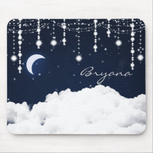 Tapis De Souris Nuages et étoiles Twinkle Light Celestin Mouse Pad