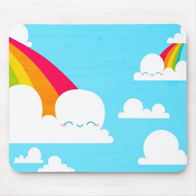 Tapis De Souris Nuages Mousepad (Devant)
