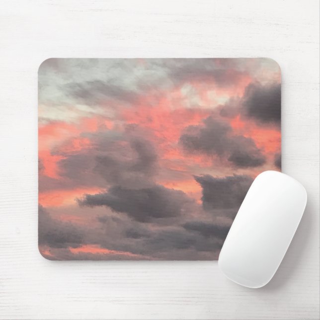 Tapis De Souris Nuages orageux au coucher du soleil (Avec souris)