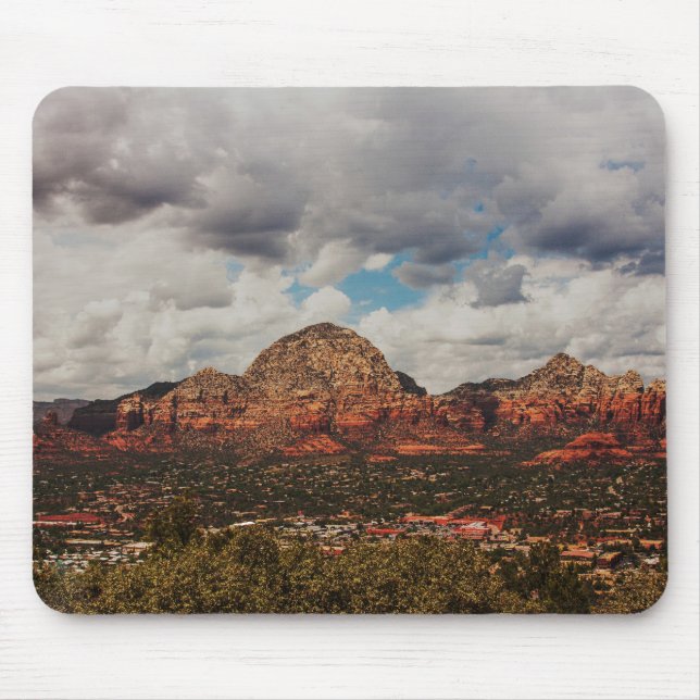 Tapis De Souris Nuages pendant qu'ils roulent dans Sedona (Devant)