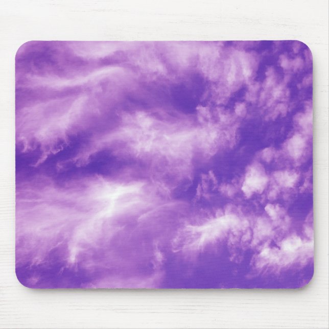 Tapis De Souris Nuages pourpres en plumes (Devant)