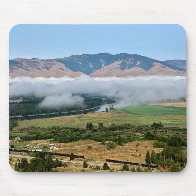 Tapis De Souris Nuages sur la rivière Flathead (Devant)