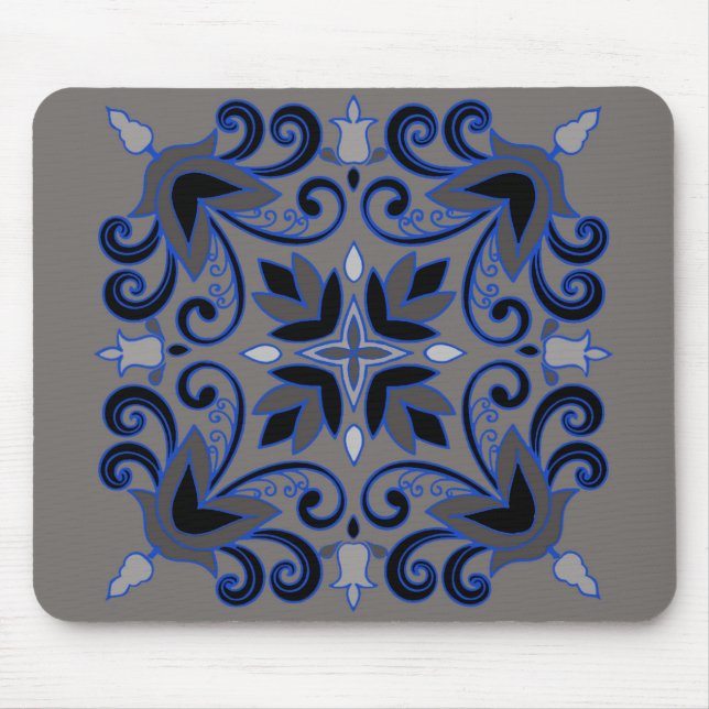 Tapis De Souris Nuances de Gris (Devant)