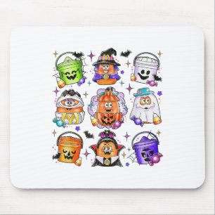 Tapis De Souris Nuggets de poulet Citrouille Halloween 90's Vintag
