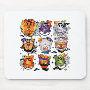 Tapis De Souris Nuggets de poulet drôles en costume de zombie citr