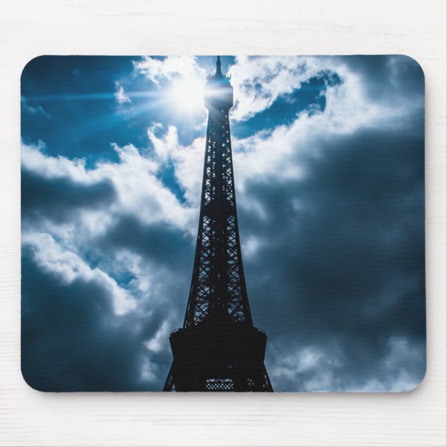 Tapis De Souris Nuit bleue Tour Eiffel (Devant)