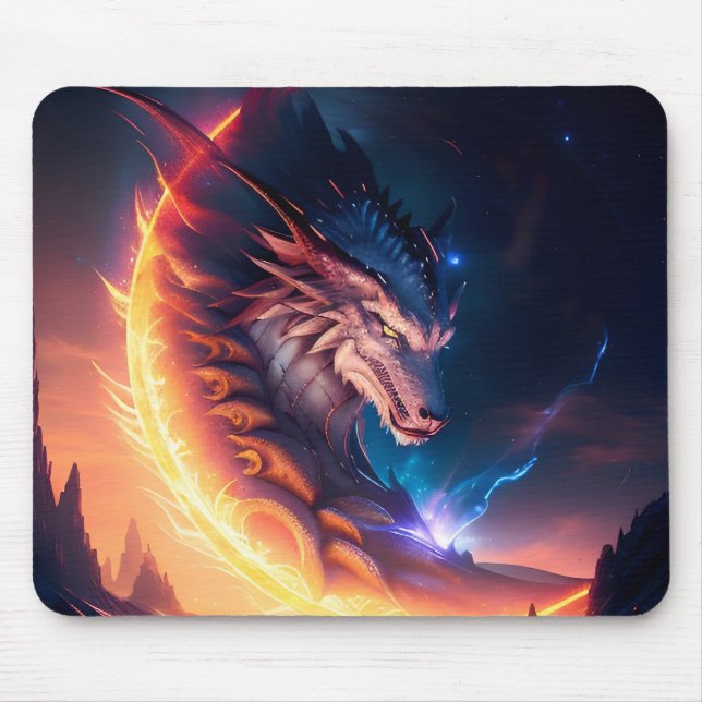 Tapis De Souris Nuit de feu Dragon Scape (Devant)