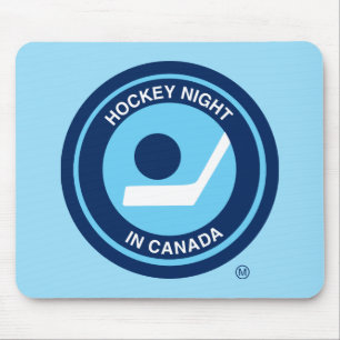 Tapis De Souris Nuit de hockey au Canada Logo rétro