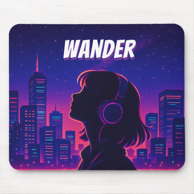 Tapis De Souris Nuit de Neon City Mousepad (Devant)
