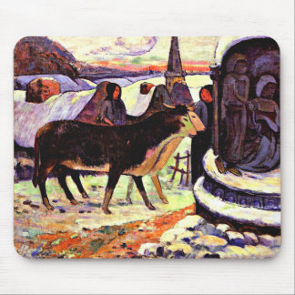 Tapis De Souris Nuit de Noël, peinture artistique par Gauguin