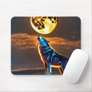 Tapis De Souris Nuit de Whispering : Lune de loup