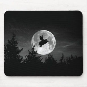 Tapis De Souris nuit du mousepad de porc de vol
