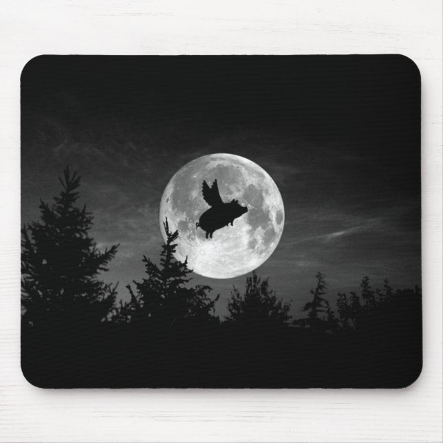 Tapis De Souris nuit du mousepad de porc de vol (Devant)