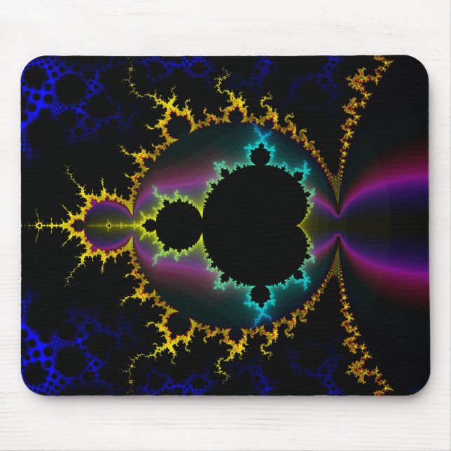Tapis De Souris Nuit électrique Mousepad de Mandelbrot de fractale (Devant)