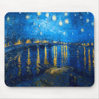 Tapis De Souris Nuit étoilée au-dessus du Rhône, Van Gogh