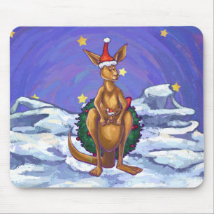 Tapis De Souris Nuit étoilée de Noël Kangaroo
