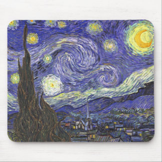 Tapis De Souris Nuit étoilée par Vincent van Gogh