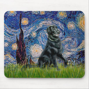 Tapis De Souris Nuit étoilée - Retriever à poil plat 2